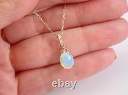 3 Ct Oval Cut Simulated Fire Opal Women's Pretty Pendant 14k Yellow Gold Plated