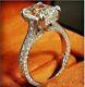 3. Ct Radiant Colorless Moissanite Engagement Wedding Ring 14k White Gold Plated