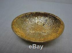 3 Michael Aram Gold Plated Aluminum 4 1/4 Lemonwood Bowls