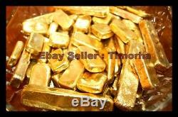 300 Grams Melted Drops Scrap Gold Plated Pins For Recovered Gold GIFT Not Solid