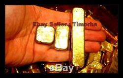 300 Grams Melted Drops Scrap Gold Plated Pins For Recovered Gold GIFT Not Solid