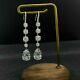 3ct Pear Cut Simulated Diamond Drop/dangle Long Earring In 14k White Gold Plated