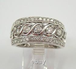 3Ct Round Cut Moissanite Eternity Band Engagement Ring 14K White Gold Plated