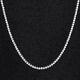 3mm 22ct Lab-created Diamond Tennis Necklace Chain 14k White Gold Plated 20