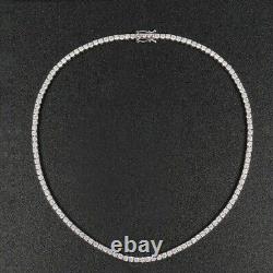 3MM 22Ct Lab-Created Diamond Tennis Necklace Chain 14k White Gold Plated 20