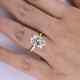 4.00ct Oval Cut Moissanite Solitaire Engagement Ring 14k Yellow Gold Plated