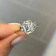 4. Ct Emerald Cut Moissanite Women Three Stone Engagement Ring White Gold Plated