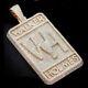 4ct Real Moissanite Men's Customize Letter Pendant 14k Yellow Gold Plated