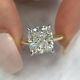 5.00 Ct Cushion Cut Diamond Solitaire Engagement Ring 14k Multi-tone Gold Plated