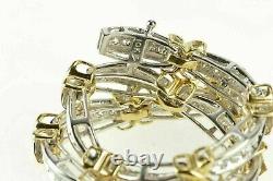 5.00 Ctw Simulated Two Tone X Link Tennis Bracelet 14K Two Tone Gold Plated