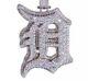 5ct Round Cut Simulated Moissanite Customizable Pendant 14k White Gold Plated