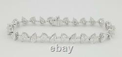 7Ct Pear Cut Simulated Yellow Diamond Women's Bracelet In 14K White Gold Plated