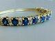 8.00 Ct Oval Cut Simulated Blue Tanzanite Tennis Bracelet 14k Yellow Gold Plated
