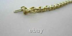 8.45 Ct Round Cut Simulated Diamond Tennis Link Bracelet 14k Yellow Gold Plated