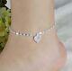 8 Ct Round Cut Lab Created Diamond Women's Wedding Anklet 14k White Gold Plated