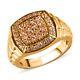 925 Silver Yellow Gold Plated Natural Imperial Topaz Ring For Men Size 12 Ct 1.3