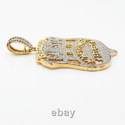 925 Sterling Silver Gold Plated Certified Gangsta Money Power Pendant