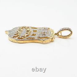 925 Sterling Silver Gold Plated Certified Gangsta Money Power Pendant