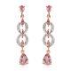 925 Sterling Silver Rose Gold Plated Dangle Drop Earrings Jewelry Gift Ct 2.4