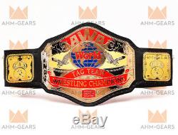 AWA World Tag Team Wrestling Championship Belt Adult Size Metal Plates