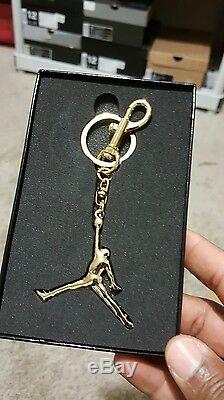 Air Jordan Jumpman 18kt Gold Metal plated Keychain royal bred shadow 1 banned 11