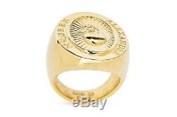 Alexander Mcqueen Skull ring Gold plated metal Mens Womens jewelry Size 8/18