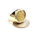American Eagle 20 Mm Plain Men's Coin Wedding Ring 14k Yellow Gold Plated