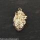 Anatomical Heart Locket 14k Gold Plated Sterling Silver Love Real Heart New