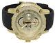 Aqua Master Yellow Gold Plated Limited Edition Nicky Jam Diamond Watch Nj1 5.0ct