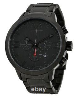 Armani Exchange Chronograph 49mm Black Ion Plated Steel Men's Watch AX1277 SD