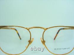 Augusto Valentitni luxury eyeglasses Gold plated oval frames hyper vintage NOS