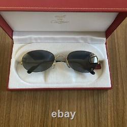 Auth. New Cartier Vintage Sunglasses Gold Plated 15L. T8200.095