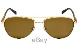 Authentic BVLGARI 5026K 391/83 Sunglasses Gold Plated Polarized NEW 60mm