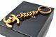 Authentic Chanel Turn Lock Bag Charm Key Chain Cc Logo Gold Plating Box E1380