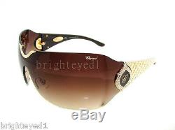 Authentic CHOPARD 23KT Rose Gold Plated Shield Sunglasses SCH 883S 300 NEW