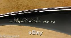 Authentic CHOPARD 23KT White Gold Plated Shield Sunglasses SCH 883S 579 NEW