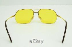 Authentic Cartier Vintage Sunglasses Orsay 58 15 135 Gold Plated Yellow Platine