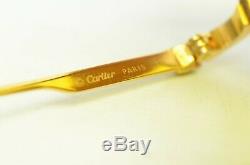 Authentic Cartier Vintage Sunglasses Orsay 58 15 135 Gold Plated Yellow Platine