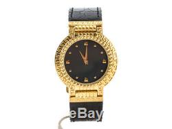 Authentic Gianni Versace vintage medusa Gold plated quartz watch + box