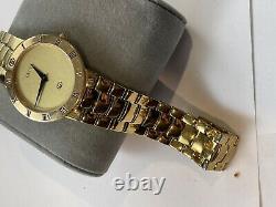 Authentic Gucci 3300M 18K Gold Plated Mens Swiss Dress Watch