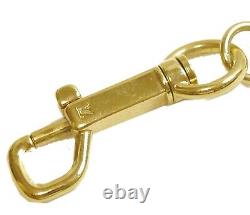 Authentic LOUIS VUITTON Key ring plate Gold Metallic #5939