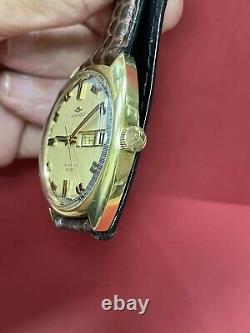 Authentic Vintage MOVADO Kingmatic HS360 Automatic Gold Plated Gold DIAL R2