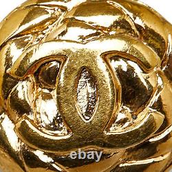 Authenticated Chanel CC Clip On Earrings Gold Plated Metal Costume