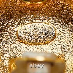 Authenticated Chanel CC Clip On Earrings Gold Plated Metal Costume