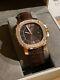 Burberry Britain Bby1211 Automatic Watch 18k Rose Gold Plated, Alligator Leather