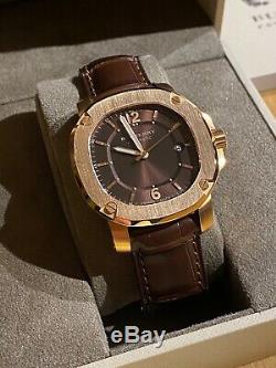 BURBERRY Britain BBY1211 Automatic Watch 18k Rose Gold Plated, Alligator leather