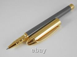 BVLGARI Gray Lacquer and Gold Plated Rollerball Pen (used) FREE SHIPPING