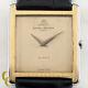 Baume & Mercier Square Gold-plated Quartz Watch With Leather Band 4749