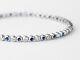 Blue Sapphire & Round Diamond Lab Created Tennis Bracelet 14k White Gold Plated