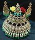 Bollywood Gold Plated Indian Big Kundan Necklace Earrings Jewelry Choker Bridal